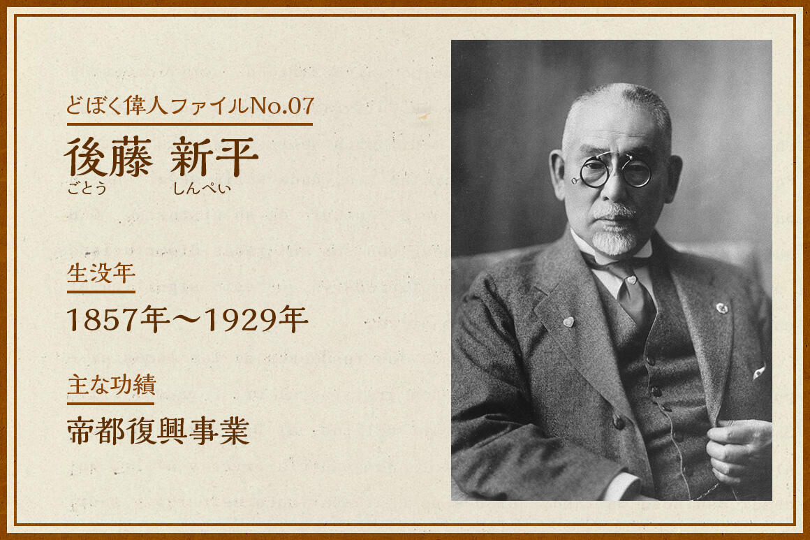 後藤新平｜どぼく偉人ファイルNo.07